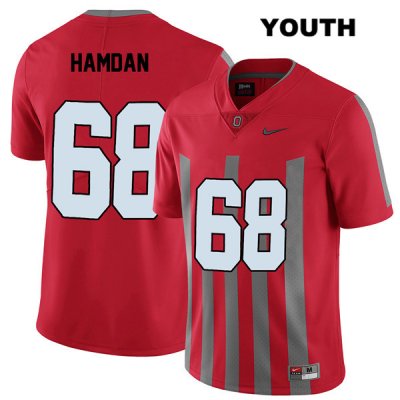 Youth NCAA Ohio State Buckeyes Zaid Hamdan #68 College Stitched Elite Authentic Nike Red Football Jersey XA20X18CD